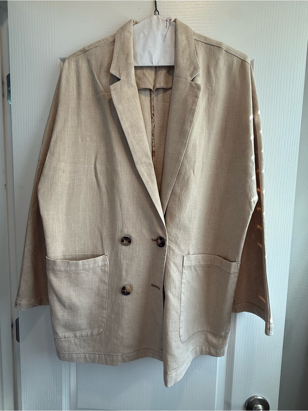 Anthropologie - Pilcro Beige Women's Lightweight Oversized Jacket - Picture 1 of 9
